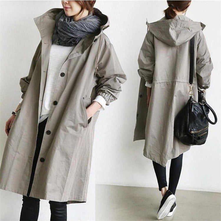 Water Resistant Oversized Hooded Windbreaker Rain Resistant Jacket