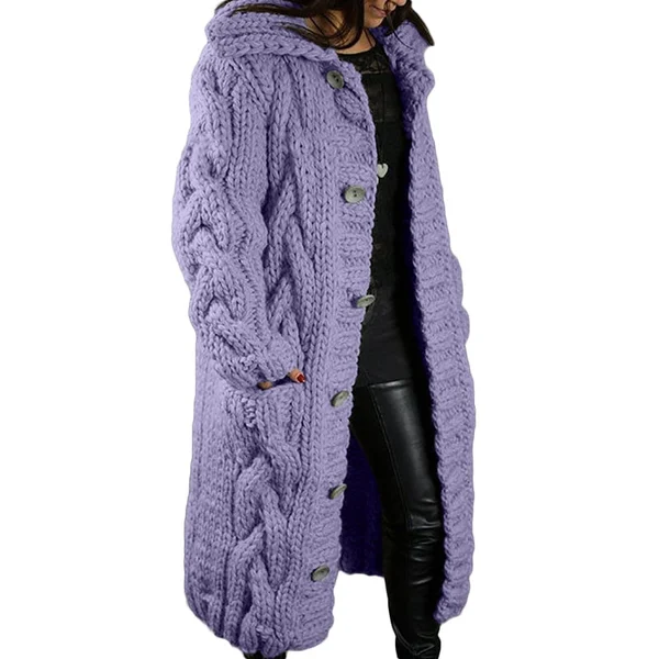 2024 Knitted Thick-Line Jumper Coat