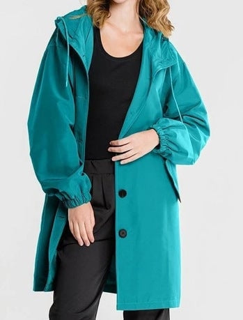 Water Resistant Oversized Hooded Windbreaker Rain Resistant Jacket