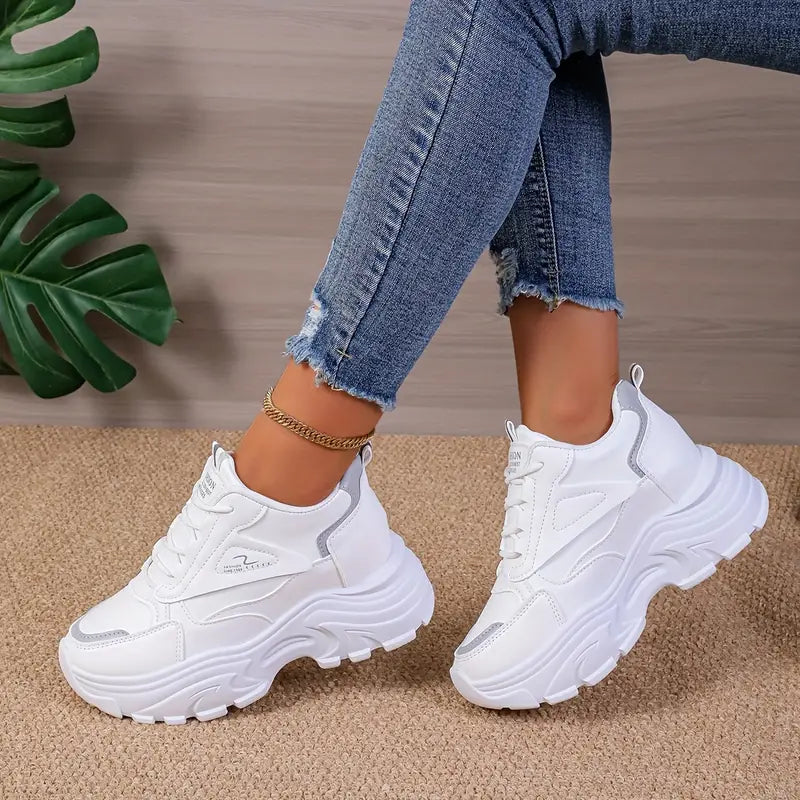 Women's Fashion Chunky Sneakers Trendy Wedge Sports Shoes