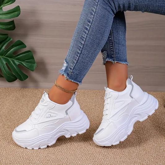 Women's Fashion Chunky Sneakers Trendy Wedge Sports Shoes