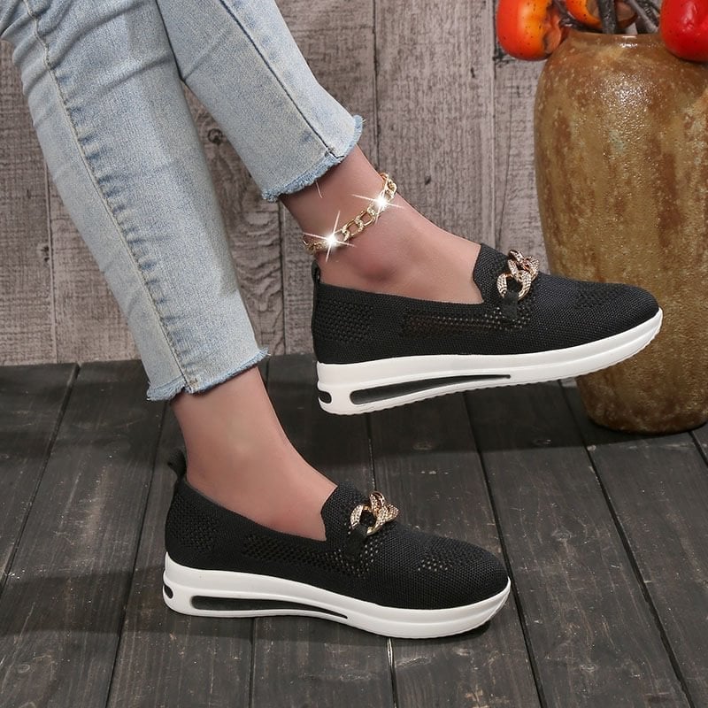🔥Last Day 49% OFF - Women's Woven Breathable Casual Wedge Sneakers