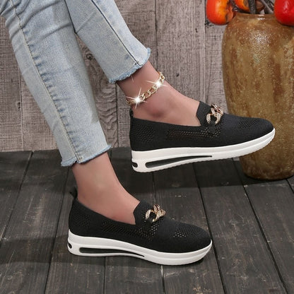🔥Last Day 49% OFF - Women's Woven Breathable Casual Wedge Sneakers