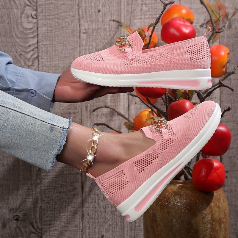 🔥Last Day 49% OFF - Women's Woven Breathable Casual Wedge Sneakers