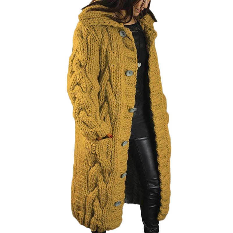 2024 Knitted Thick-Line Jumper Coat