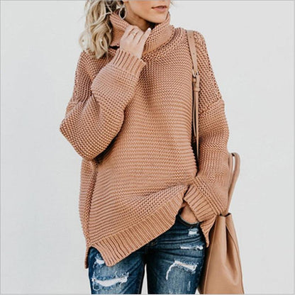THICK-LINE LONG-SLEEVED TURTLENECK PULLOVER