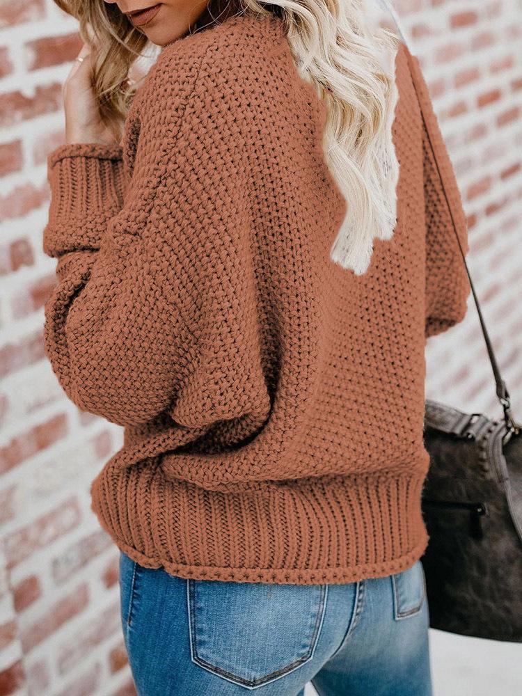 LOOSE KNIT V-NECK SWEATER