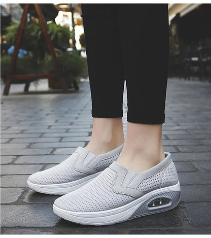 Ice silk heightening air cushion women's shoes