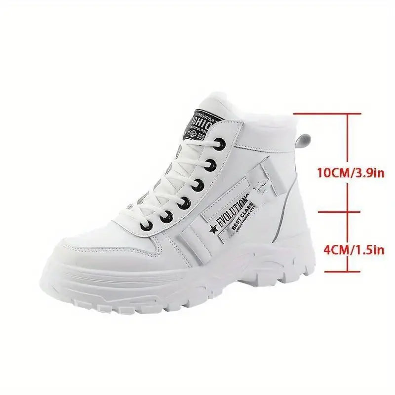 Women's Warm Plush Lined Sneakers Ankle Boots for Winter