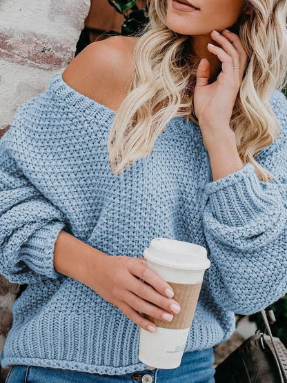 LOOSE KNIT V-NECK SWEATER