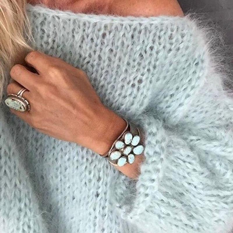 Casual Hollow Out Mohair Sweater
