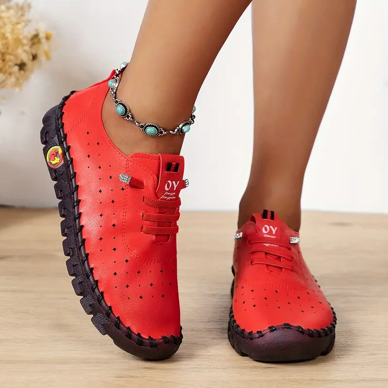 Women's Hollow Out Design Breathable Soft Sole Flat Shoes (🔥BUY 2 FREE SHIPPING)