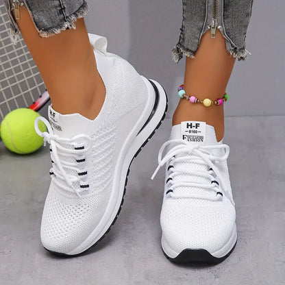 Women's Breathable Arch Support Platform Wedge Orthopedic Sneakers Walking Shoes