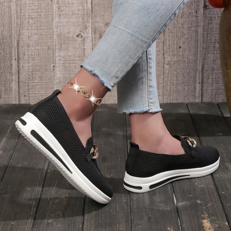 🔥Last Day 49% OFF - Women's Woven Breathable Casual Wedge Sneakers