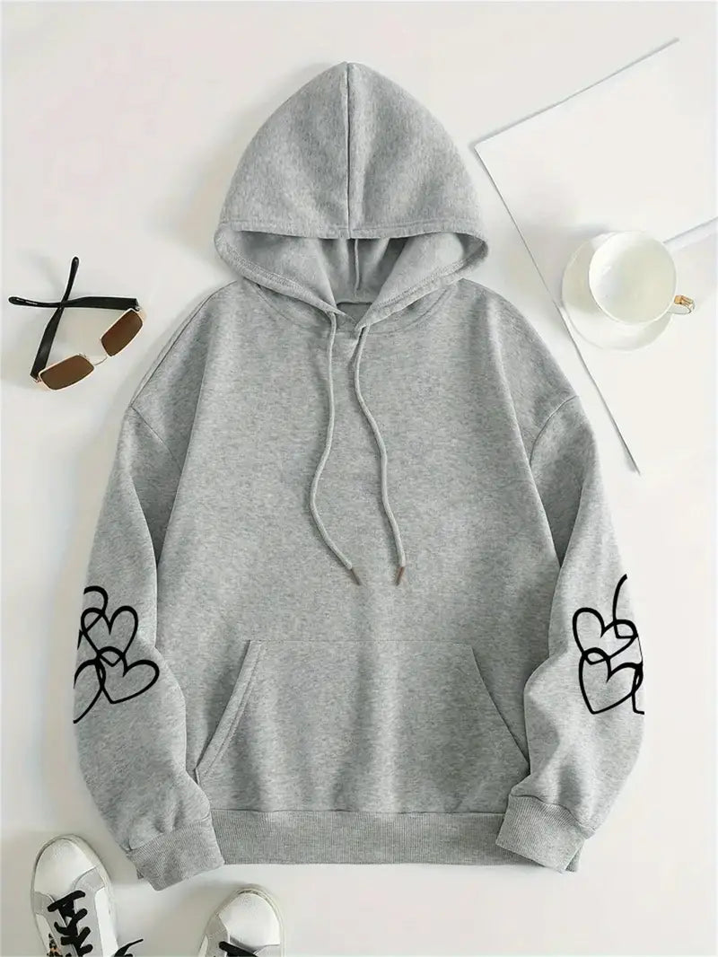 Women's Cozy Highland Cow Long Sleeve Hoodie Pullover Casual Wear for Everyday