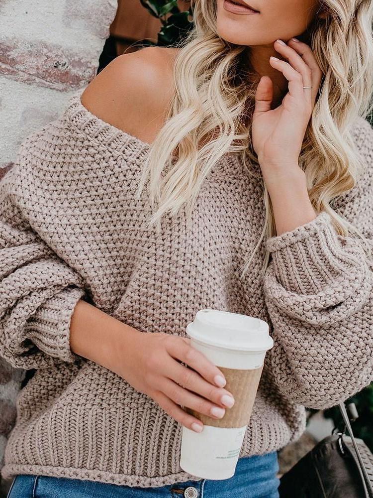 LOOSE KNIT V-NECK SWEATER