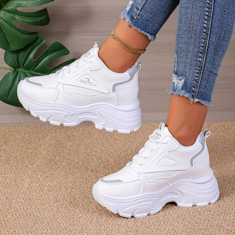 Women's Fashion Chunky Sneakers Trendy Wedge Sports Shoes