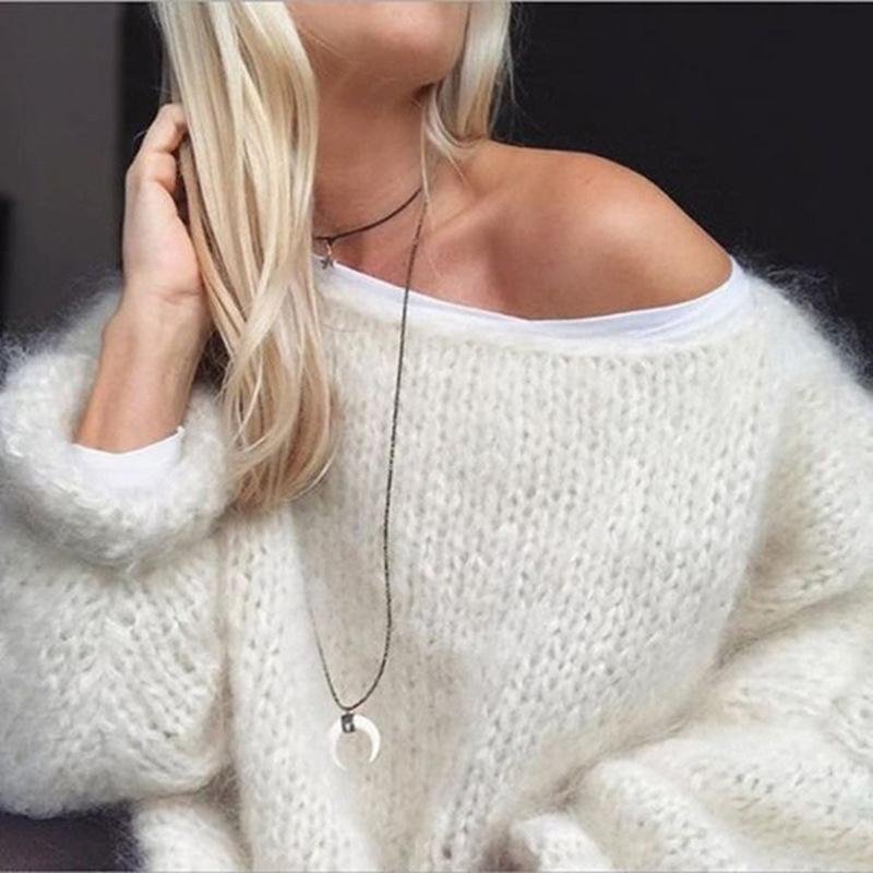 Casual Hollow Out Mohair Sweater