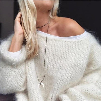 Casual Hollow Out Mohair Sweater