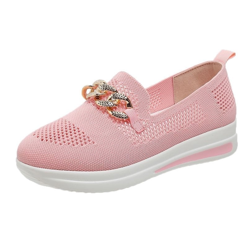 🔥Last Day 49% OFF - Women's Woven Breathable Casual Wedge Sneakers