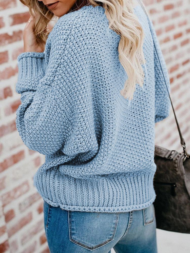 LOOSE KNIT V-NECK SWEATER