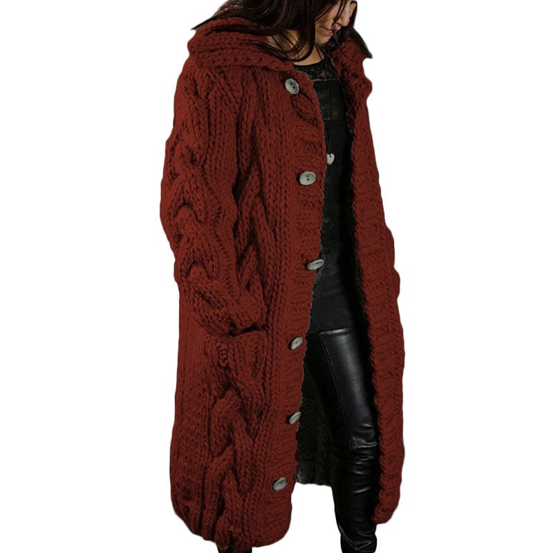 2024 Knitted Thick-Line Jumper Coat