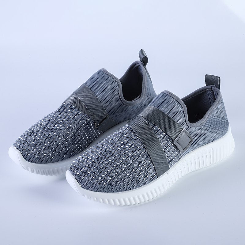 Women's Crystal Comfy Sole Walking Shoes