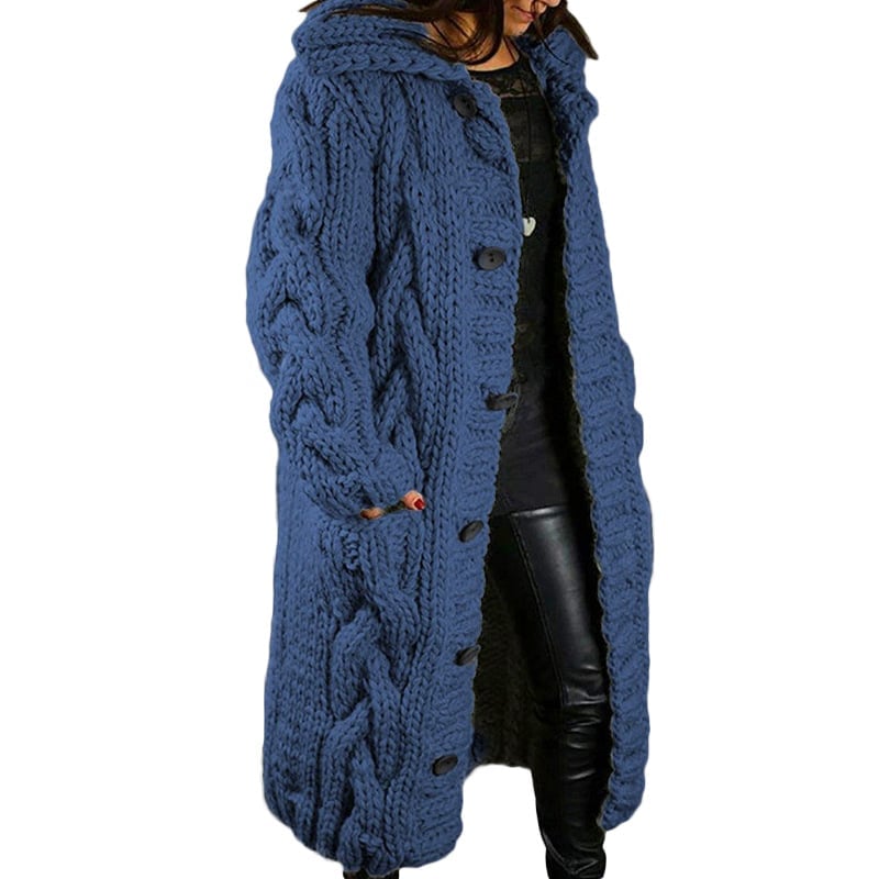 2024 Knitted Thick-Line Jumper Coat