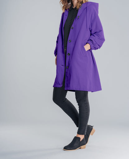 Water Resistant Oversized Hooded Windbreaker Rain Resistant Jacket