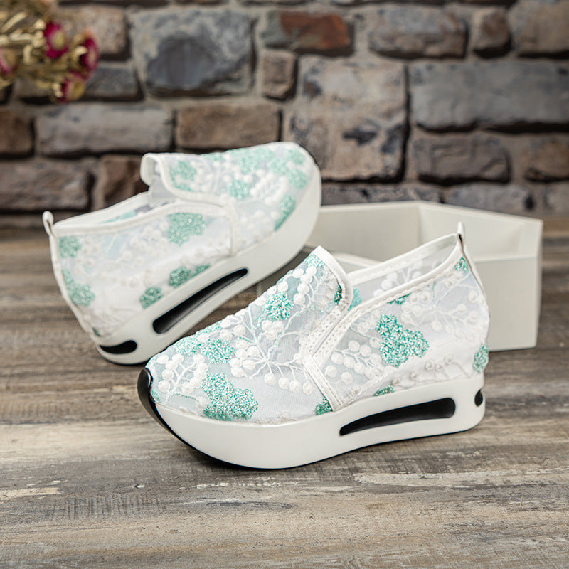🔥Women's Stylish Floral Lace Platform Shoes Sandals Sneakers