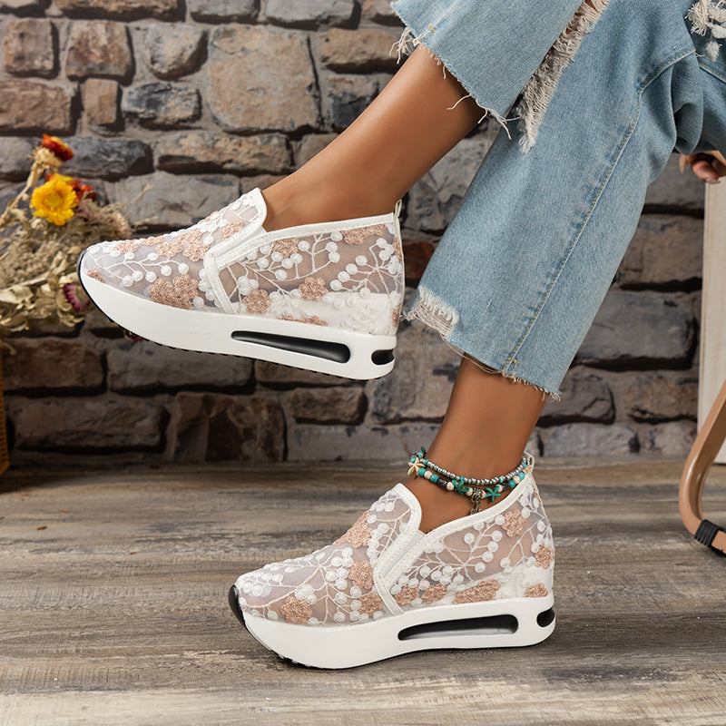 🔥Women's Stylish Floral Lace Platform Shoes Sandals Sneakers