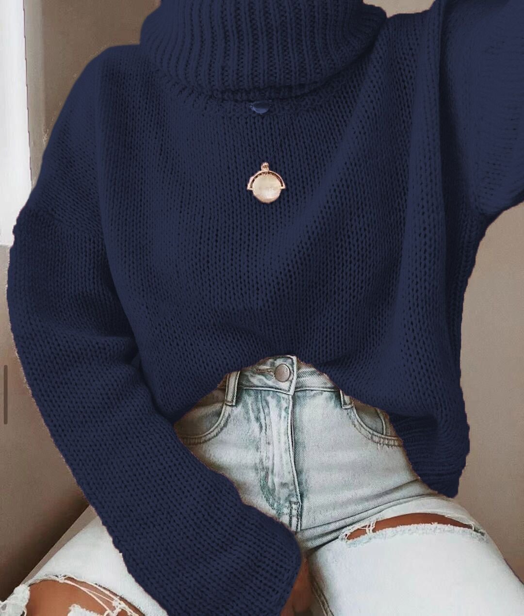 Turtleneck Jumper Woman