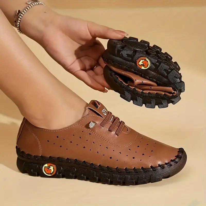 Women's Hollow Out Design Breathable Soft Sole Flat Shoes (🔥BUY 2 FREE SHIPPING)