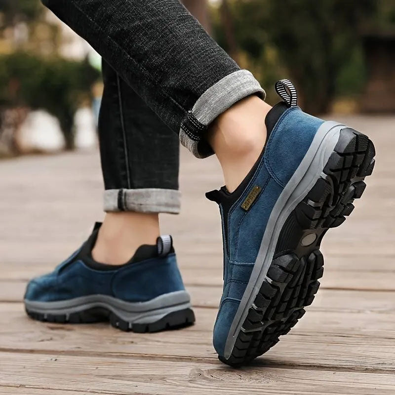 Men's Outdoor Lightweight Non-slip Walking Shoes Slip-On Hiking Shoes Sneakers