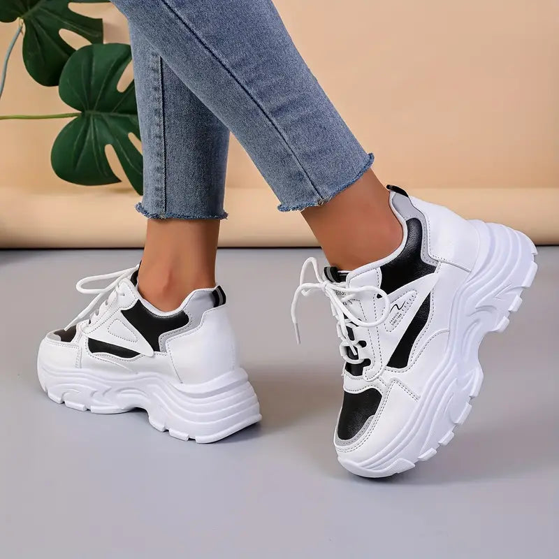 Women's Fashion Chunky Sneakers Trendy Wedge Sports Shoes