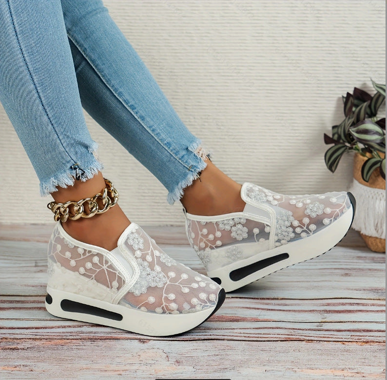 🔥Women's Stylish Floral Lace Platform Shoes Sandals Sneakers