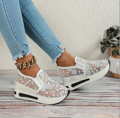 🔥Women's Stylish Floral Lace Platform Shoes Sandals Sneakers