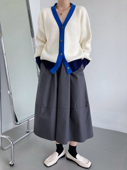 Loose Design Lazy Color Cardigan Sweater Coat