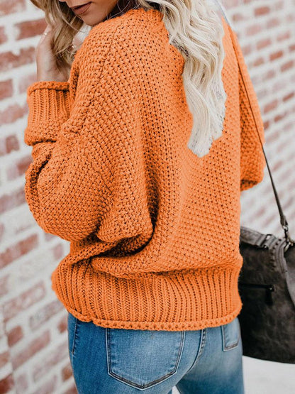 LOOSE KNIT V-NECK SWEATER