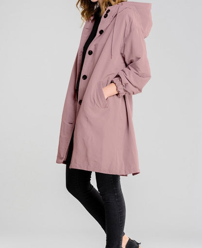 Water Resistant Oversized Hooded Windbreaker Rain Resistant Jacket