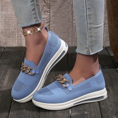 🔥Last Day 49% OFF - Women's Woven Breathable Casual Wedge Sneakers