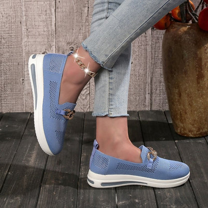 🔥Last Day 49% OFF - Women's Woven Breathable Casual Wedge Sneakers