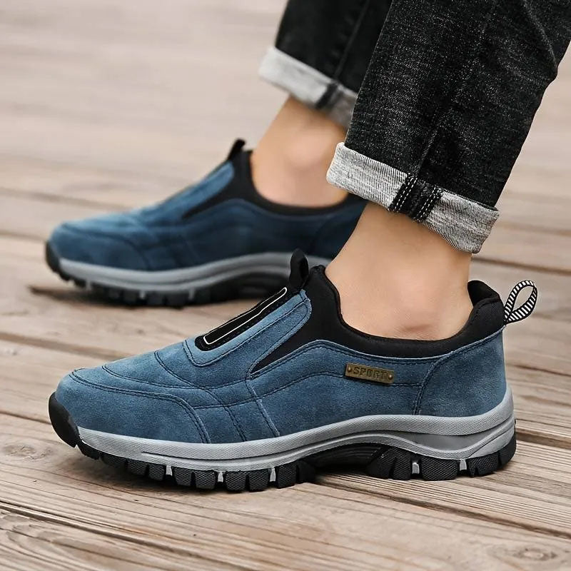 Men's Outdoor Lightweight Non-slip Walking Shoes Slip-On Hiking Shoes Sneakers