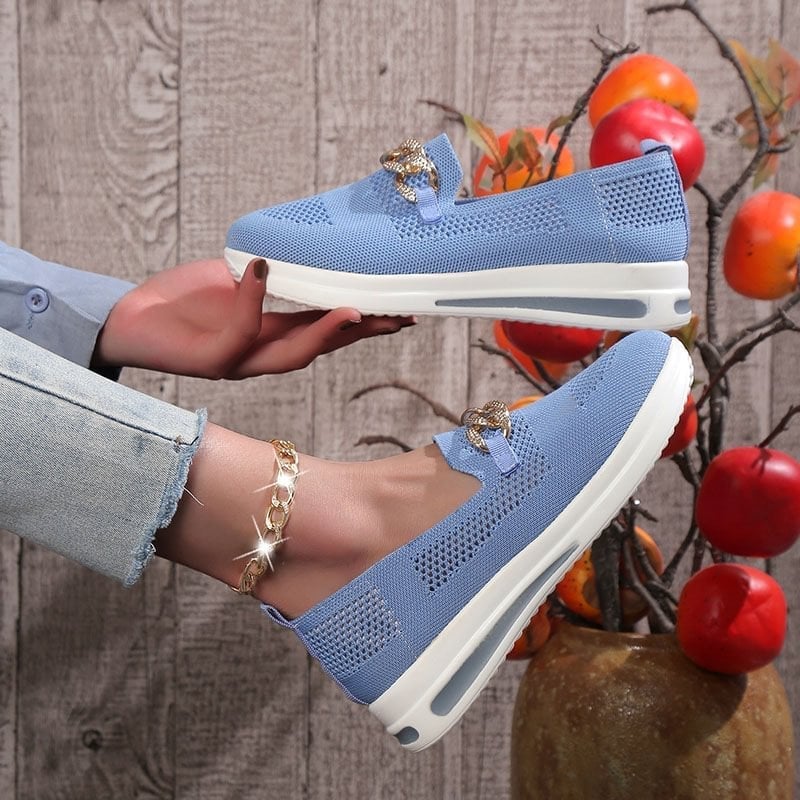 🔥Last Day 49% OFF - Women's Woven Breathable Casual Wedge Sneakers
