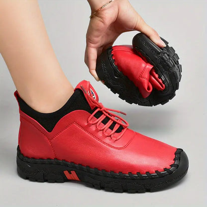 Women's Comfortable Waterproof Leather Sneaker Boots Shoes