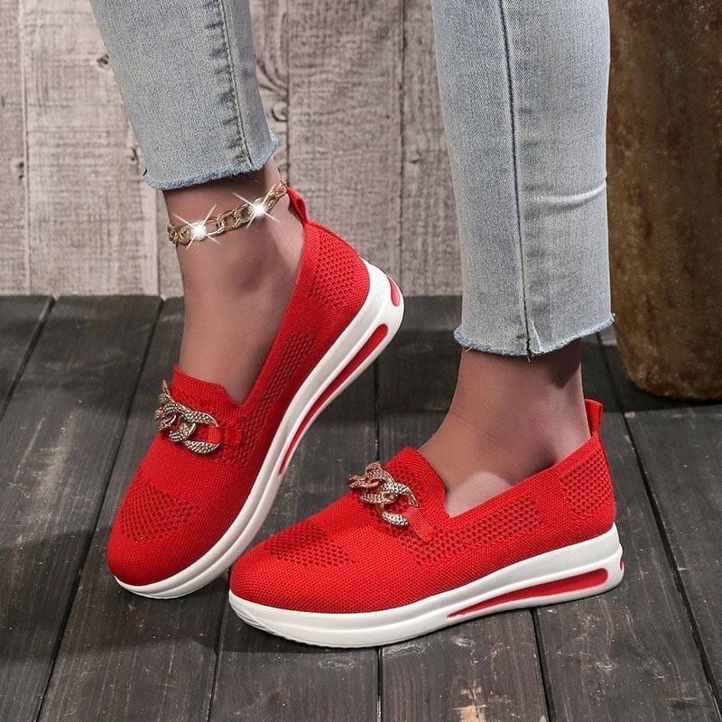 🔥Last Day 49% OFF - Women's Woven Breathable Casual Wedge Sneakers