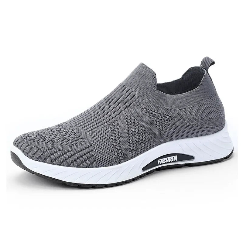 Men's Breathable & Lightweight Knit Slip-On Sneakers Walking Trainers