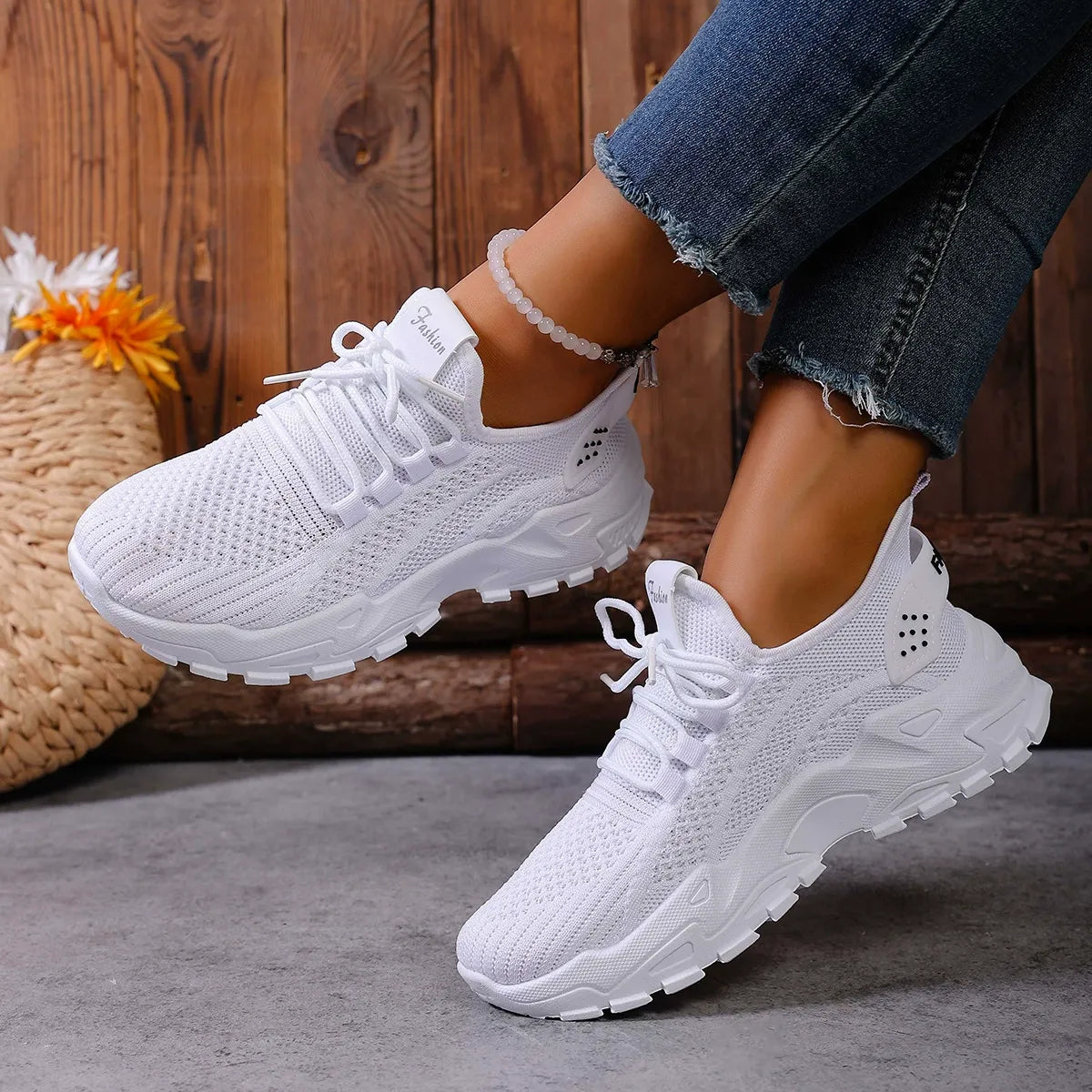 Women's Breathable Arch Support Orthopedic Trainers Platform Walking Sneakers